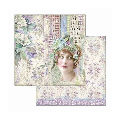 Bloc 10 Hojas Hortensia (30 X 30 Cm) Doble Cara
