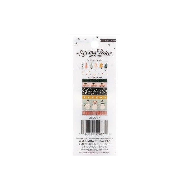 Washi Tape Copos De Nieve (8 Pcs)