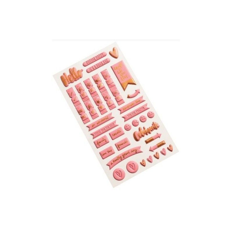 Sticker Puffy Grabado Late Afternoon (39 Pcs)