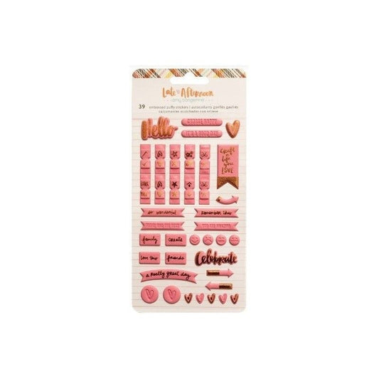 STICKER PUFFY GRABADO LATE AFTERNOON (39 PCS)