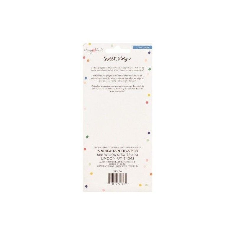 Stickers Rubber Accentss Sweet Story (6 Pcs)