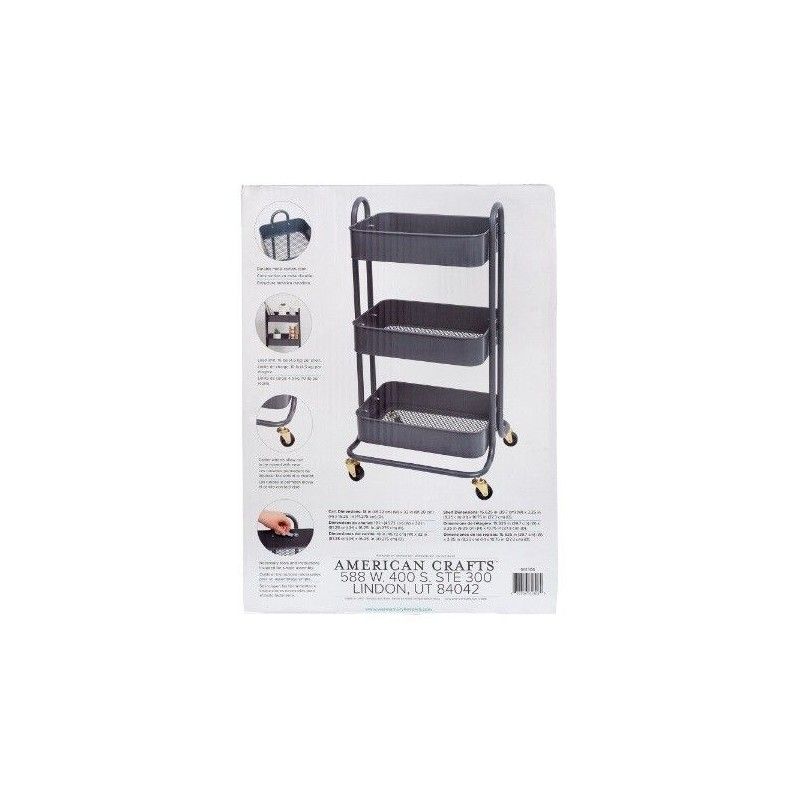 Carrito De Almacenamiento Color Gris We R