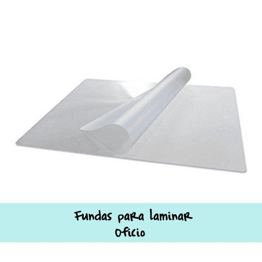 Fundas para laminar tamaño oficio 125 micras, acabado brillante