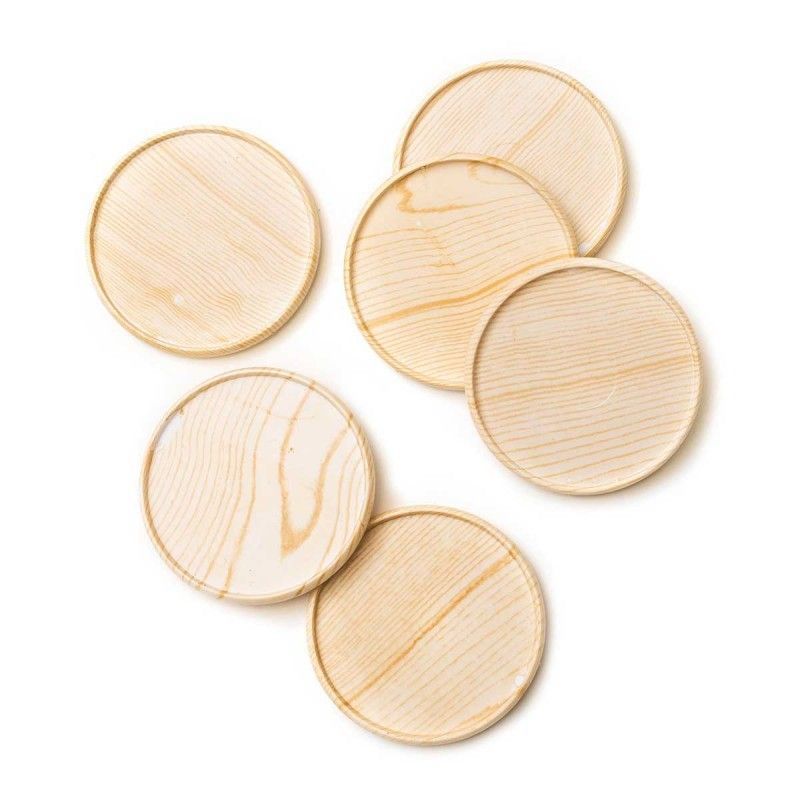 Discos Para Planner Medianos Color Madera (9 Pcs)