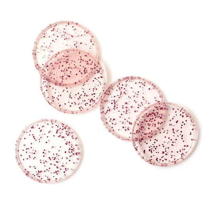 Discos Para Planner Medianos Glitter Rosa (9 Pcs)