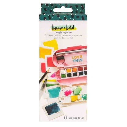 Set De Acuarelas Amy Tangerine Brave And Bold (18 Pcs)