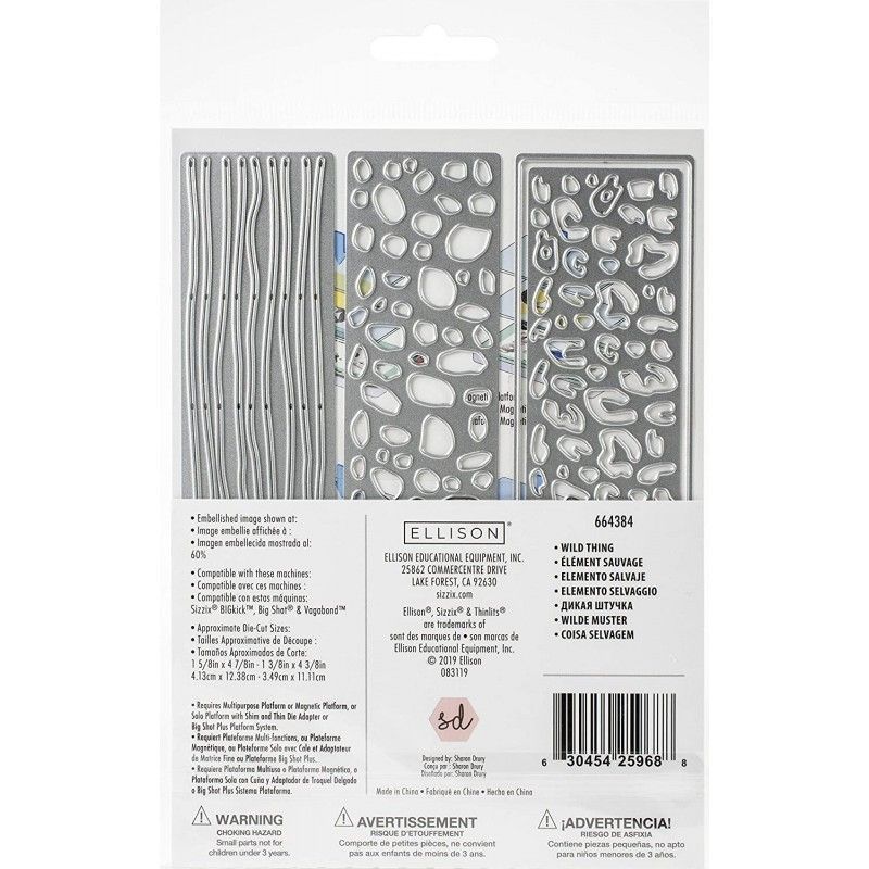 Set De Troqueles Thinlits Pensamiento Salvaje (4 Pcs) De Sizzix