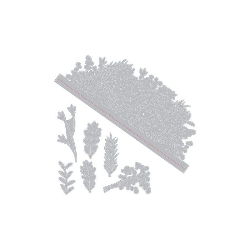 Troquel Thinlits De Solapa Envoltura De Follaje (7 Pcs) De Sizzix
