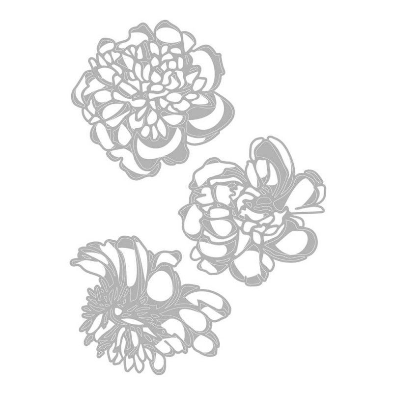 Troquel Thinlits Flores Recortadas (3 Pcs) De Tim Holtz
