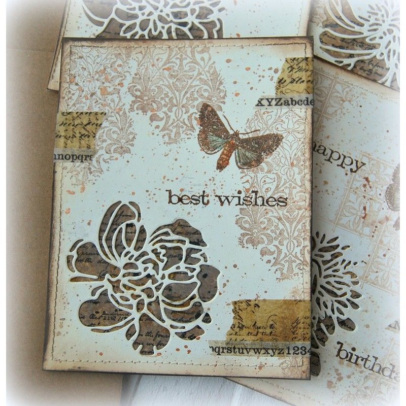 Troquel Thinlits Flores Recortadas (3 Pcs) De Tim Holtz