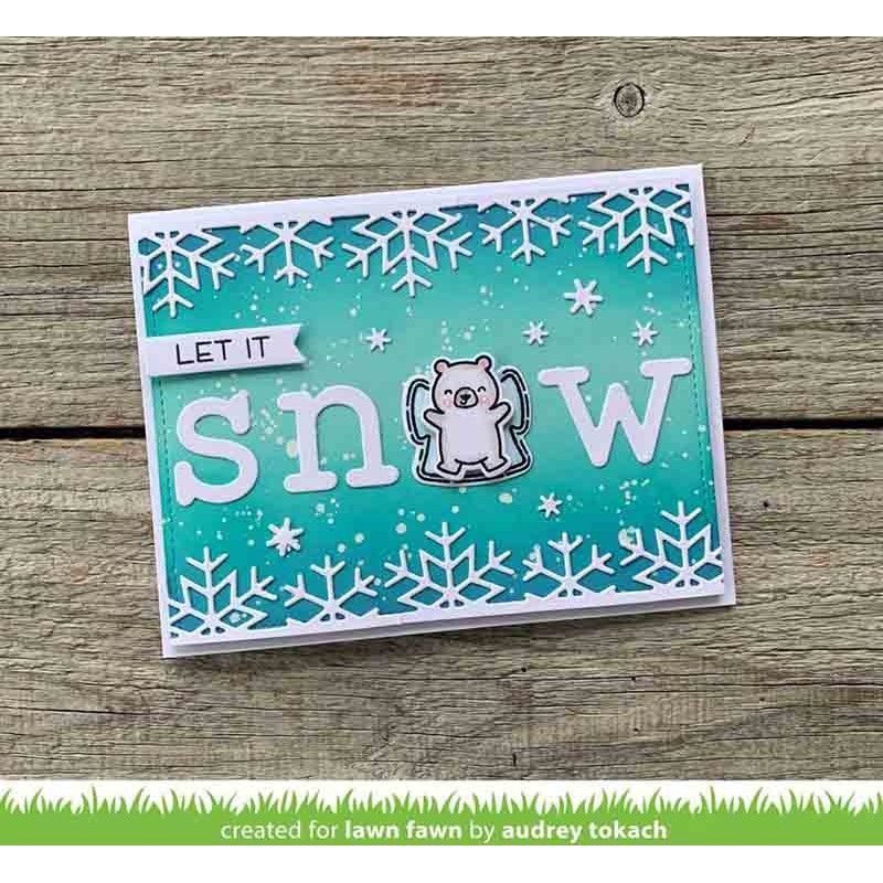 Troquel Borde Copo De Nieve De Lawn Fawn