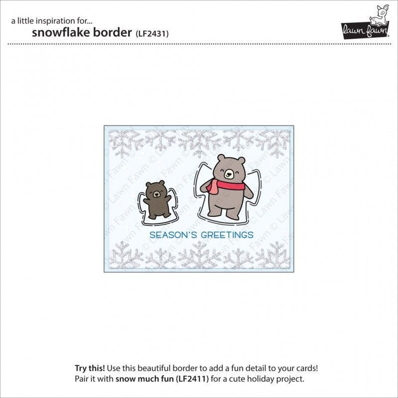 Troquel Borde Copo De Nieve De Lawn Fawn