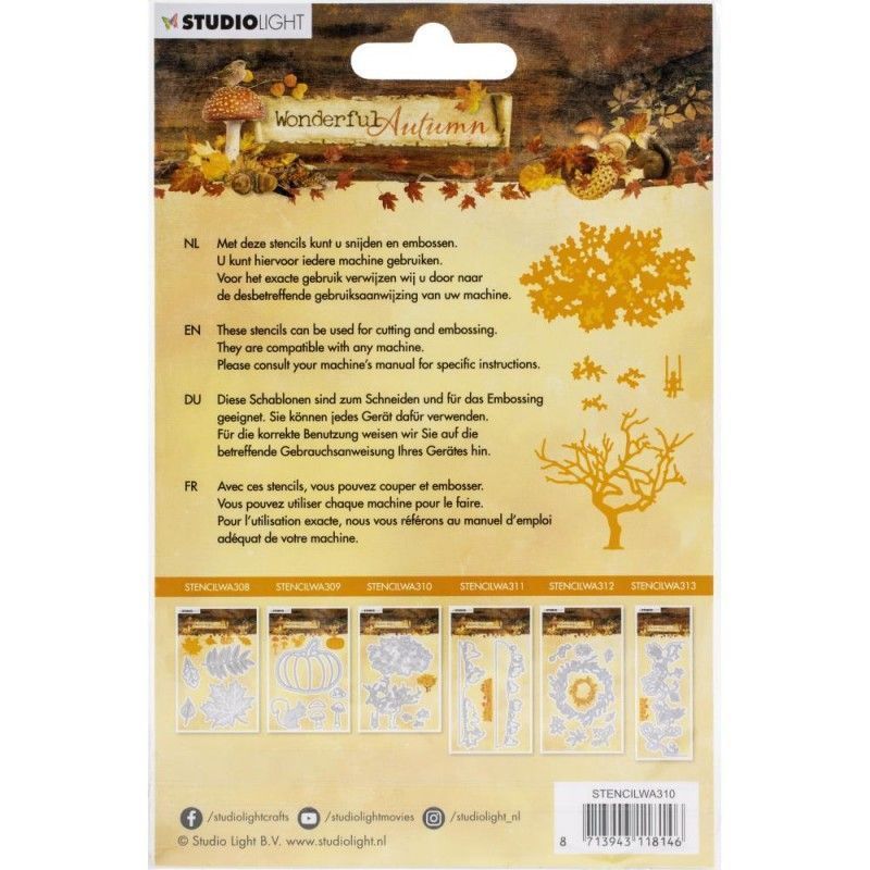 Troquel De Corte Y Embossing Arbol De Otoño Studio Light