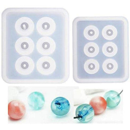 Molde De Silicona De Perlas Para Resina (2 Pcs)