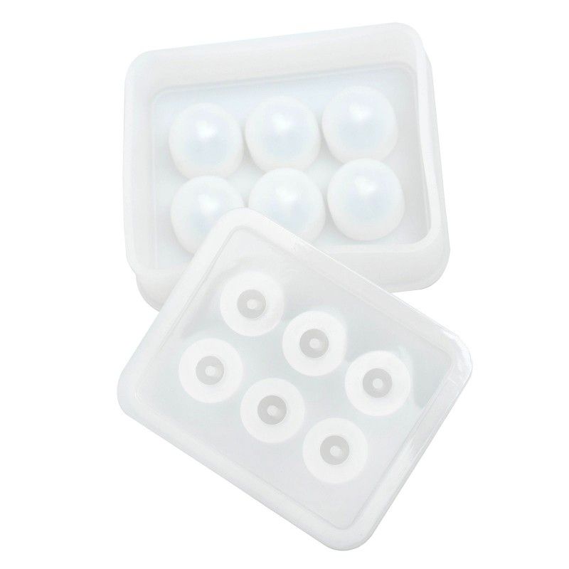 Molde De Silicona De Perlas Para Resina (2 Pcs)