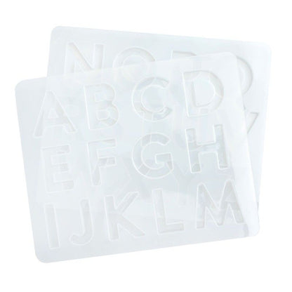 Molde De Silicona De Abecedario Para Resina (2 Pcs)