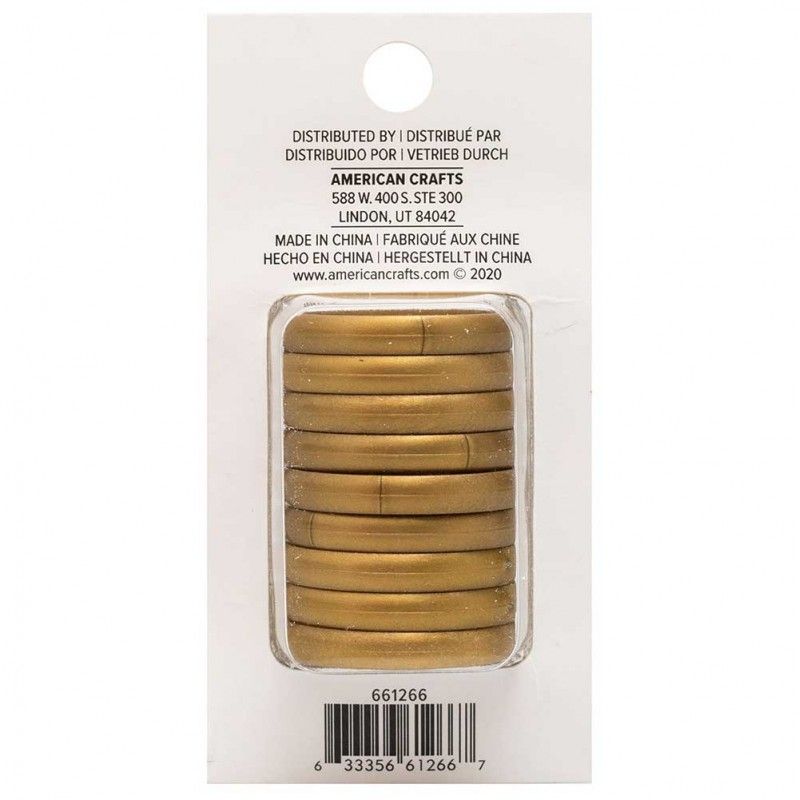 Discos Para Planner Dorados 1.25" We R Memory Keepers (9 Pcs)