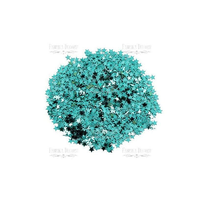 Lentejuelas Mini Estrellas Color Menta Metalizado