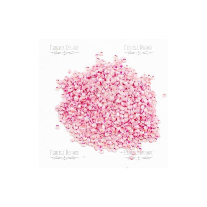 Lentejuelas Mini Rosetas Color Rosa Nacar Iridiscente