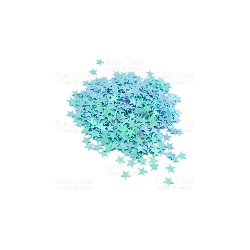 Lentejuelas De Estrellas Color Azul Con Nacar Verde