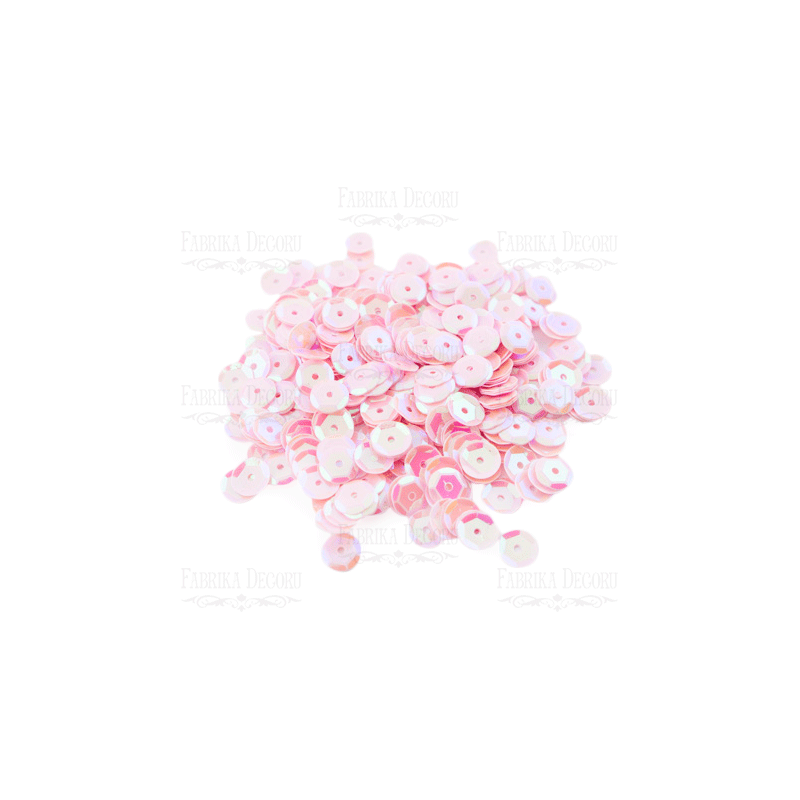 Sequins Round Rosettes, Pink Shabby Metallic, N 217
