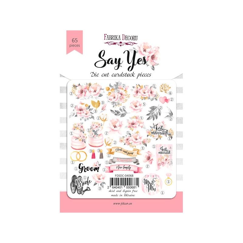 Die Cuts Coleccion Say Yes (65 Piezas)