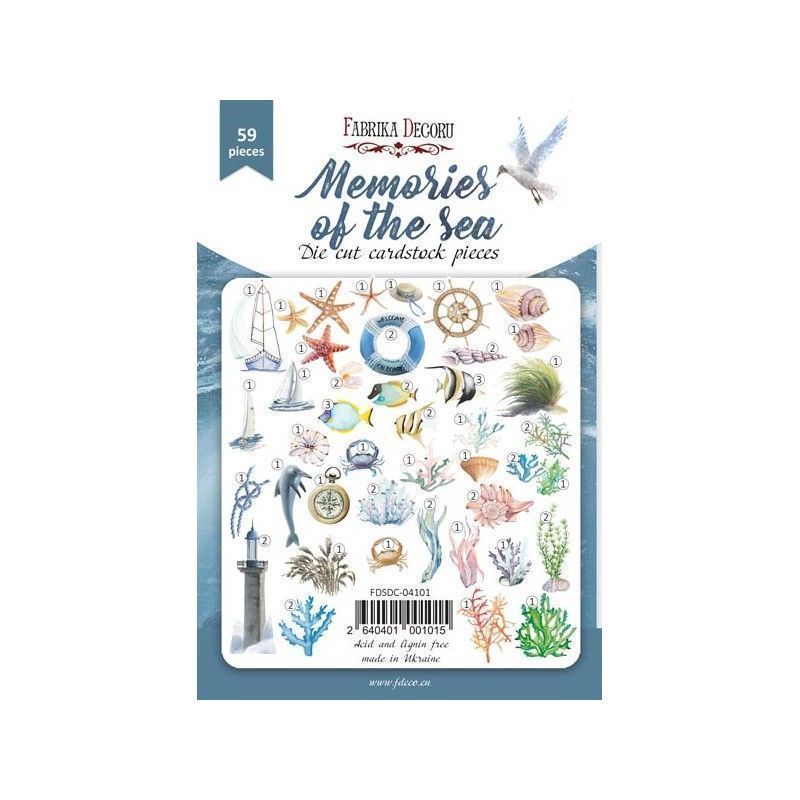 Die Cuts Memories Of The Sea 59 Pcs