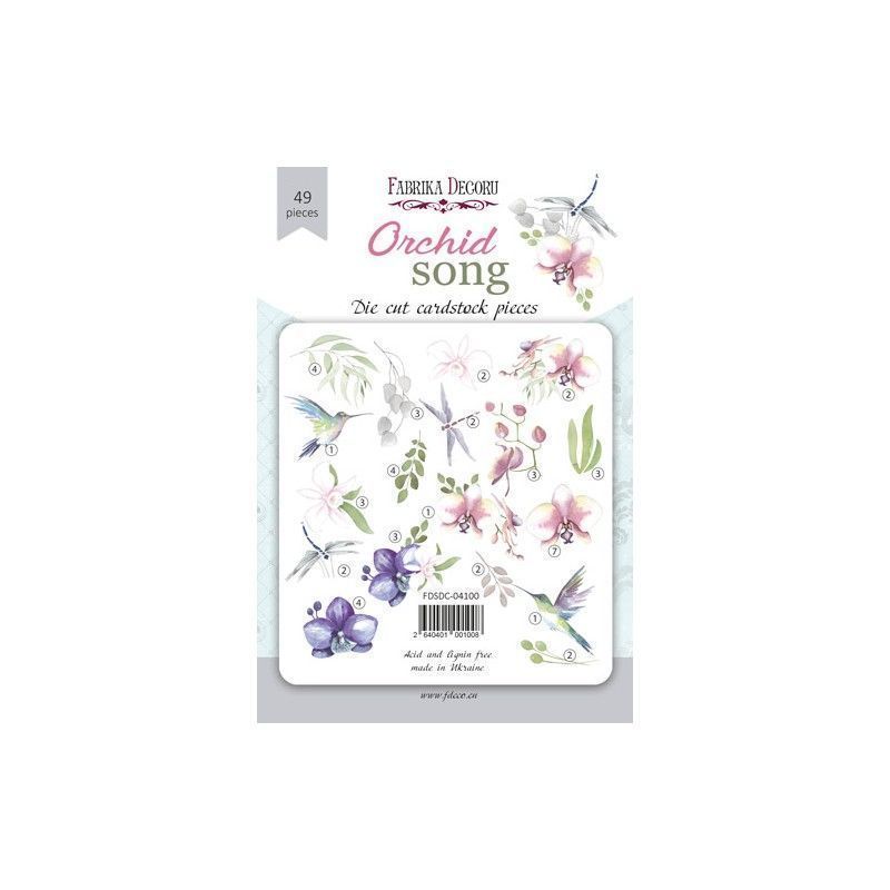Die Cuts Orchid Song 49 Pcs