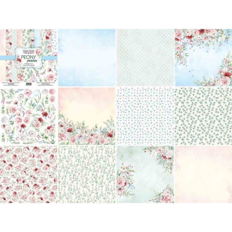 Set De Papeles Peony Garden 20Cm X 20Cm