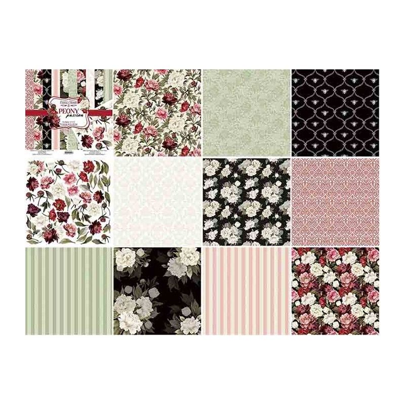 Set De Papeles Peony Passion 20Cm X 20Cm