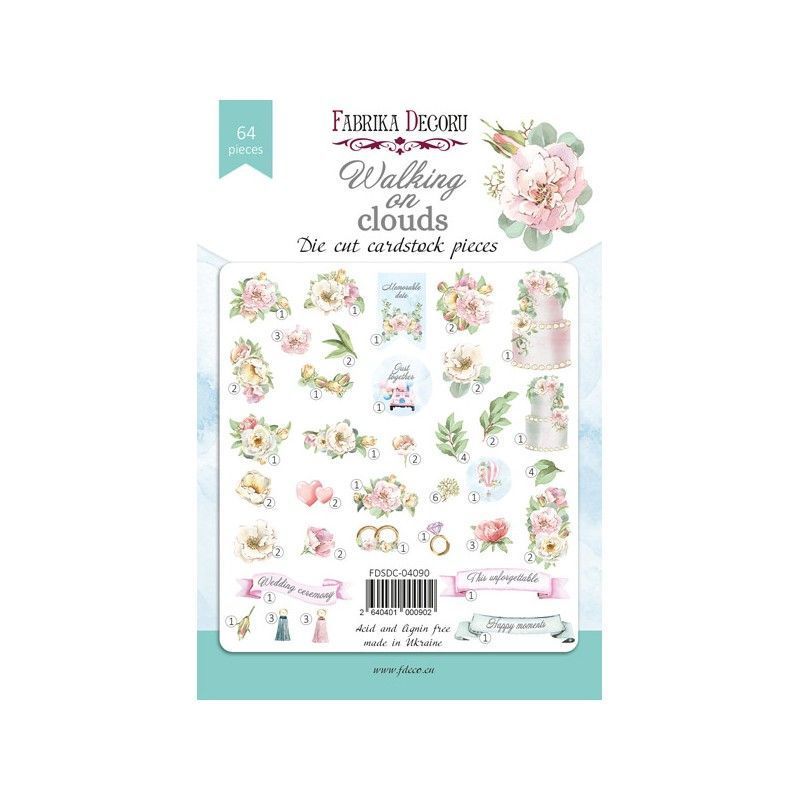 Die Cuts Walking On Clouds 64 Pcs