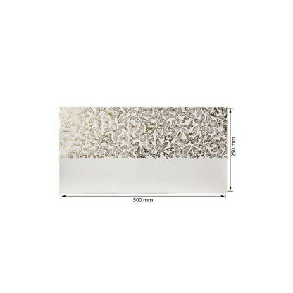 Ecopiel Blanco Con Estampado De Mariposas Doradas 50Cm X 25Cm