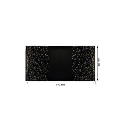 Ecopiel Negro Con Estampado Mini Gotas Doradas 50Cm X 25Cm