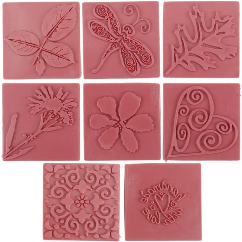 Sellos Cuadrados Para Estampado En Jabones (8 Pcs)