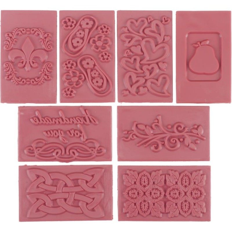 Sellos Rectangulares Para Estampado En Jabones (8 Pcs)