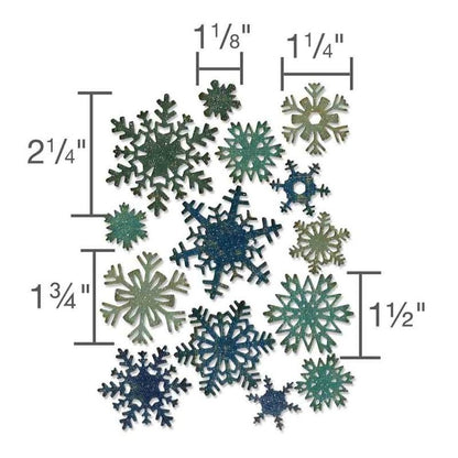 Troquel Thinlits Copos De Nieve De Sizzix (14 Pcs)