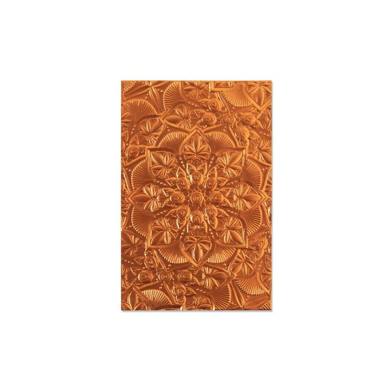 FOLDER DE EMBOSSING 3D FLORAL MANDALA DE SIZZIX
