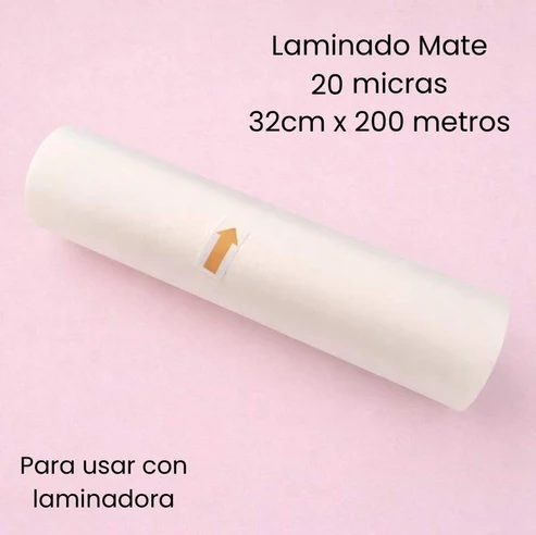Plastico Para Laminar Mate 32Cm X 200 Metros (20 Micras)