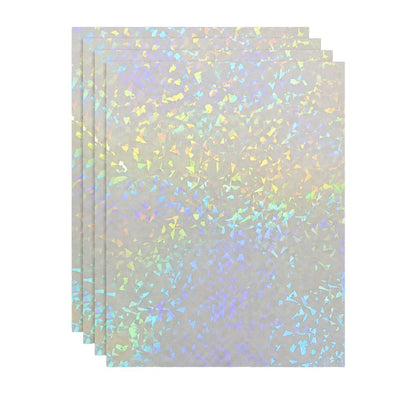 Laminado en Frío Vinilo Holográfico Transparente Cristal Roto Bindy (50 Hojas)