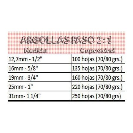 Anillo Metalico De Colores Para Argollar 1" (25Mm) 15 Pcs