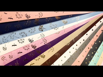 Ecopiel Violeta Con Estampado Blondas Doradas (50Cm X 25Cm)