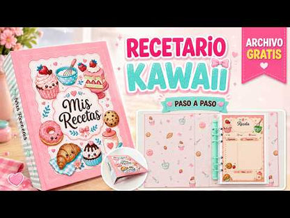 Carpeta recetario con mecanismo de anillos | Archivo gratis