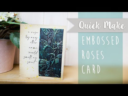 Folder De Embossing Textura Fades 3D Rosas By Tim Holtz