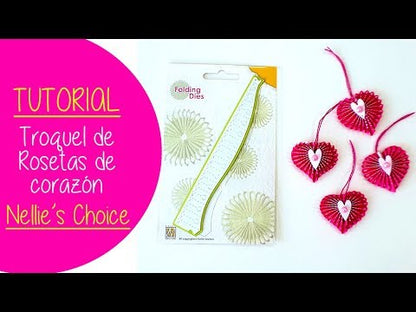 Troquel Roseta Corazon Pequeño