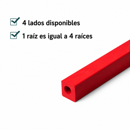 Varilla protectora de cuchilla para guillotina A4, detalle de las 4 caras 