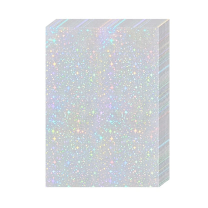 Laminado en Frío Vinilo Holográfico Transparente Estrellas Bindy (50 Hojas)